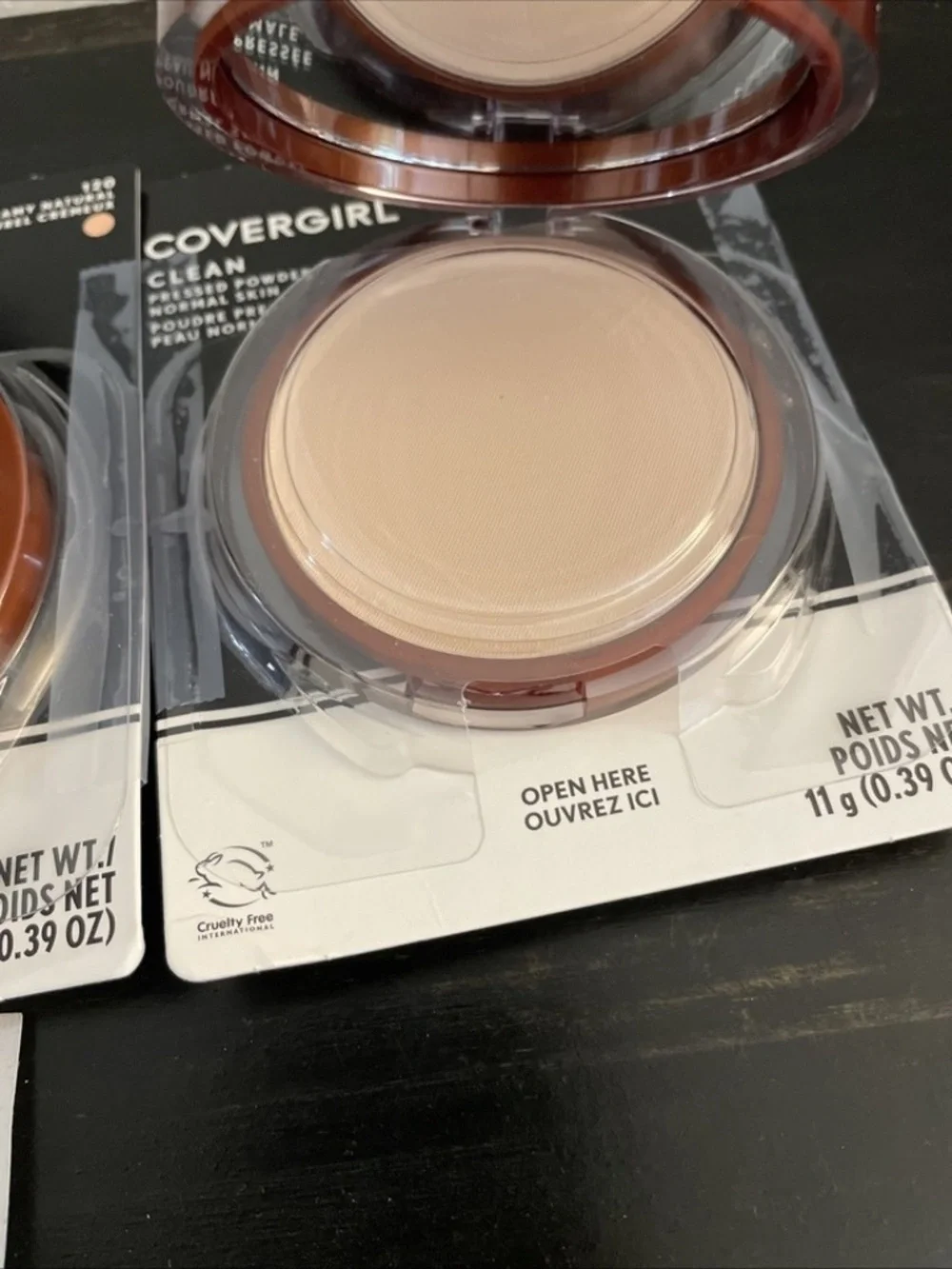 Covergirl Clean Pressed Powder 120 Creamy Natural Original Talc x4